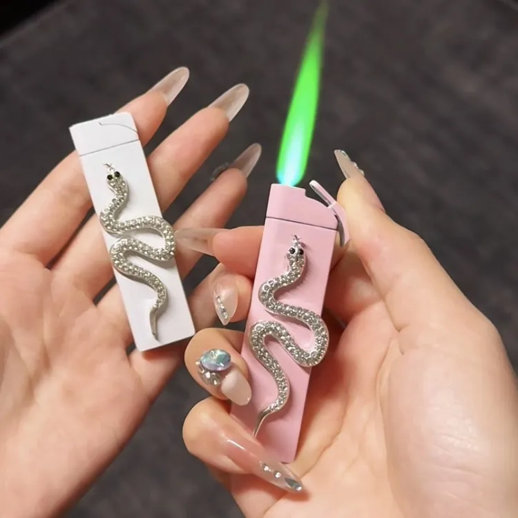 【涂涂潮酷】轻奢灵蛇金属材质高级感精品便携防风高档小巧打火机