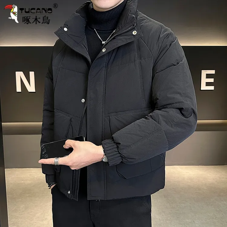 啄木鳥高端痞帅棉服男士冬季立领潮牌棉衣御寒加厚短款防寒服外套