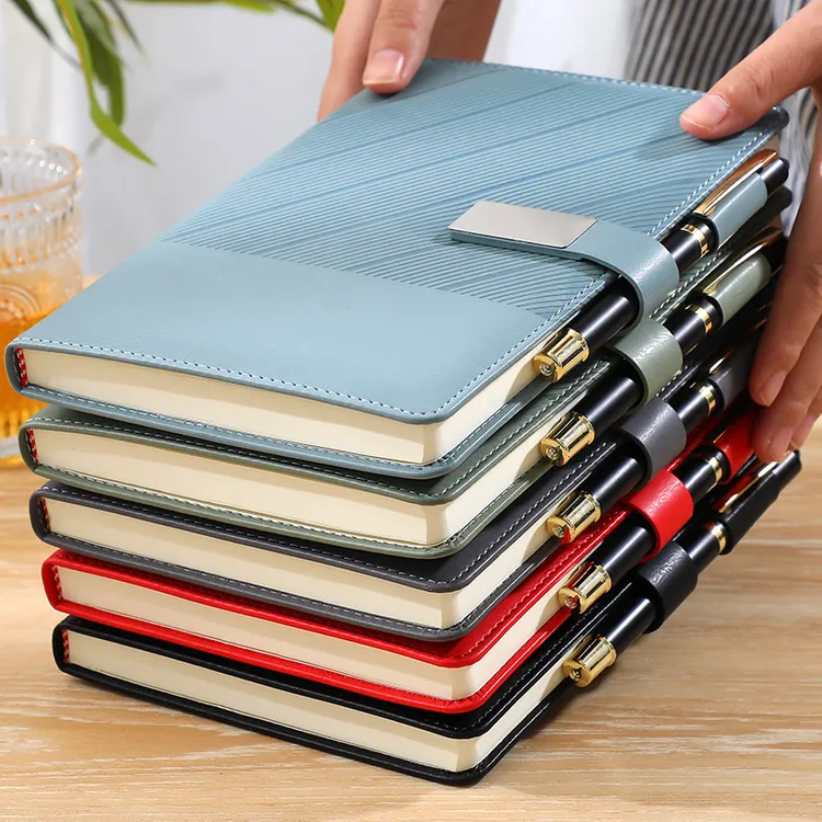 商务搭扣笔记本本子A5高档皮面加厚记事本办公日记本可定制