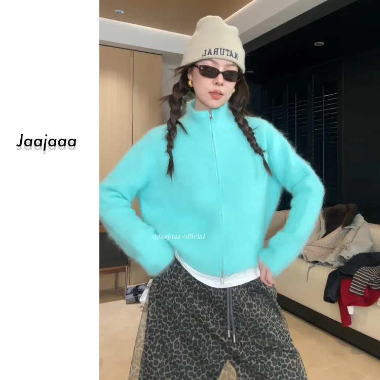 Jaajaaa首尔佳人  冬季小众百搭简约气质通勤时尚百搭针织衫/FFI