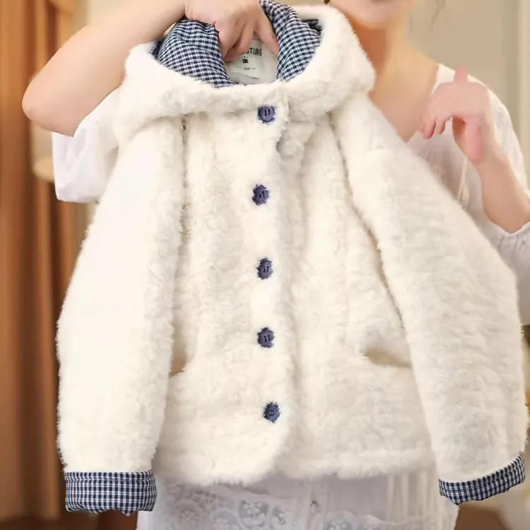 女童冬款加厚外套2025冬季新款洋气中大童儿童保暖加绒冬装上衣潮