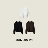 Row蚕丝混纺丝滑光润水肌肤纯色V领显瘦百搭长袖T恤FW117003-195