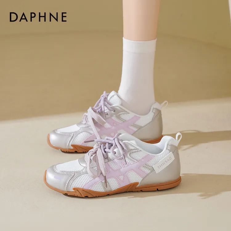 达芙妮芭蕾德训鞋女2025新款夏季网面透气女鞋平底休闲运动鞋子女