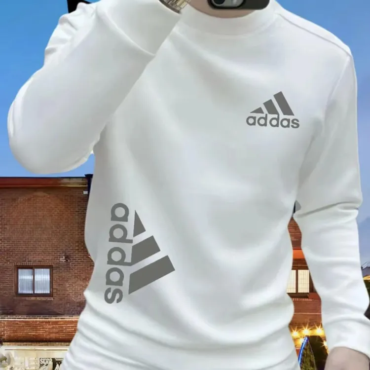 潮牌重磅圆领卫衣长袖百搭加绒帅街头休闲秋季时尚男士潮流卫衣