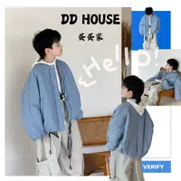 蛋蛋家【阔系天菜】2025秋冬新款儿童蓝色阔系面包服外套