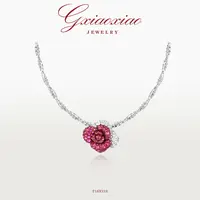 G XIAOXIAO 【黑魔术红玫瑰】轻奢气质甜美玫瑰项链 F16X224