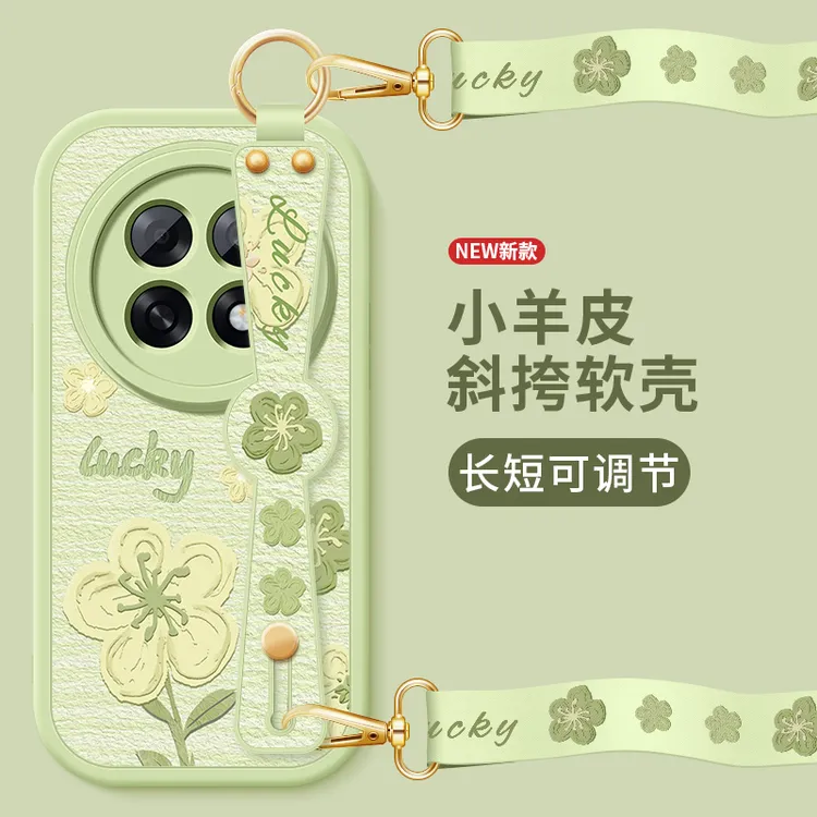 油画小花适用oppok13s手机壳新款k13x斜挎腕带挂绳全包防摔保护套