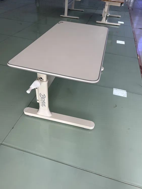 可升降实木学习桌升降橡胶木简易学习桌家用简约小孩