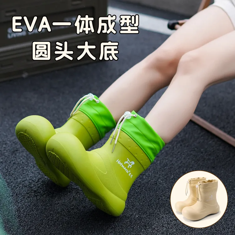 2025新款短筒雨鞋女款防滑防水时尚雨靴加厚EVA耐磨雨天超轻外穿
