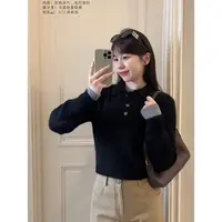 小众轻奢/羊绒绵羊毛混纺 软糯套头polo领针织衫 BunnyXu丨L912A