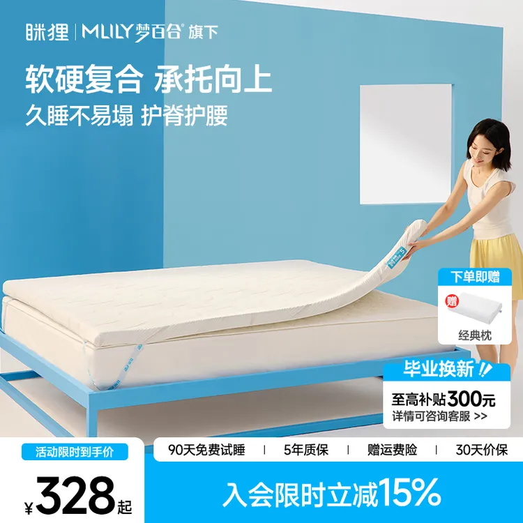 眯狸租房床垫家用卧室宿舍床垫加厚软垫隔脏记忆棉床垫榻榻米褥子商品图