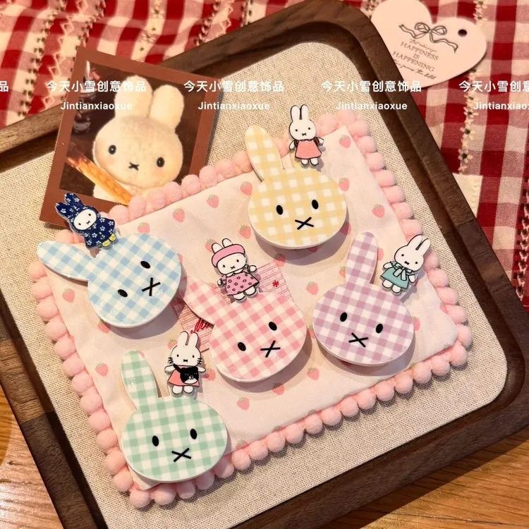 可爱米菲兔发夹超萌卡通少女刘海夹软萌百搭鸭嘴夹日系鸭嘴夹