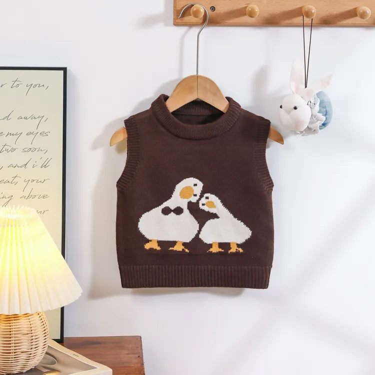 针织衫春秋卡通动漫婴儿男常规休闲薄款马甲毛衣女