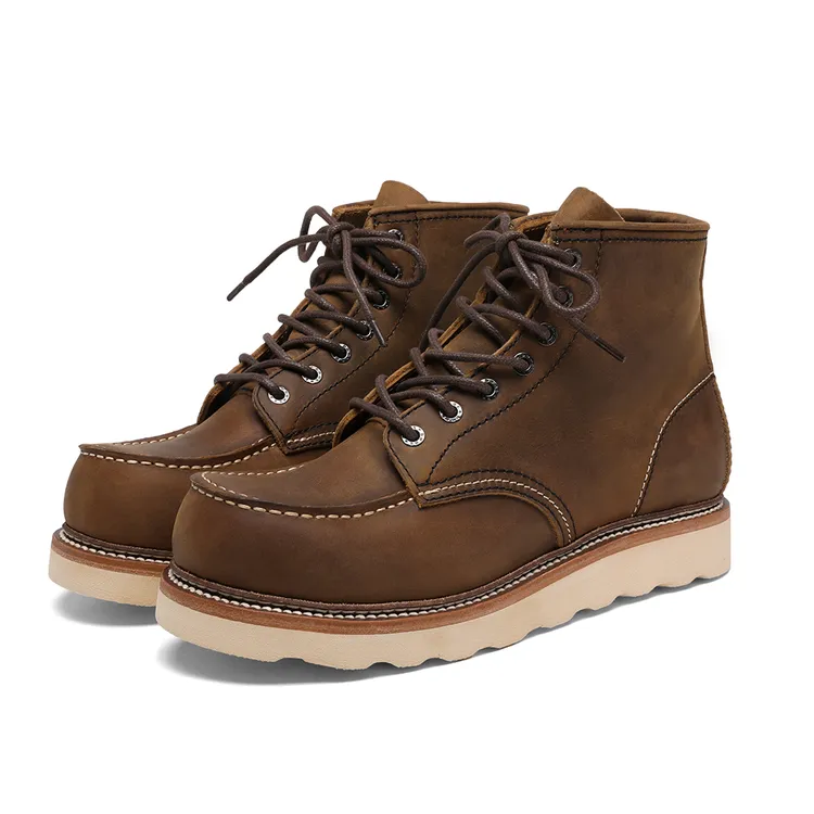 华仔严选1907工装靴固特异工艺阿美咔叽做旧复古潮鞋