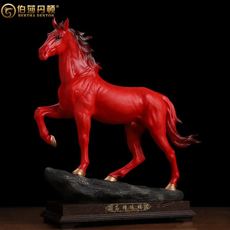 伯莎丹顿陶瓷马高瞻远瞩摆件蔡国海省级大师艺术品商务新年伴手礼