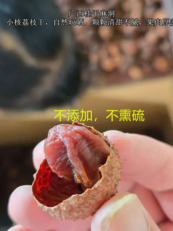 广西特产荔枝干带壳2025年新货皮薄肉厚解馋零食新鲜自然晾晒软糯