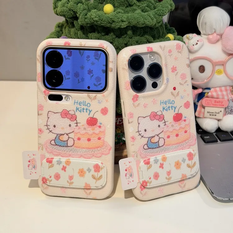 满屏花花蛋糕kitty适用于iphone17Promax手机壳苹果15卡通14软胶