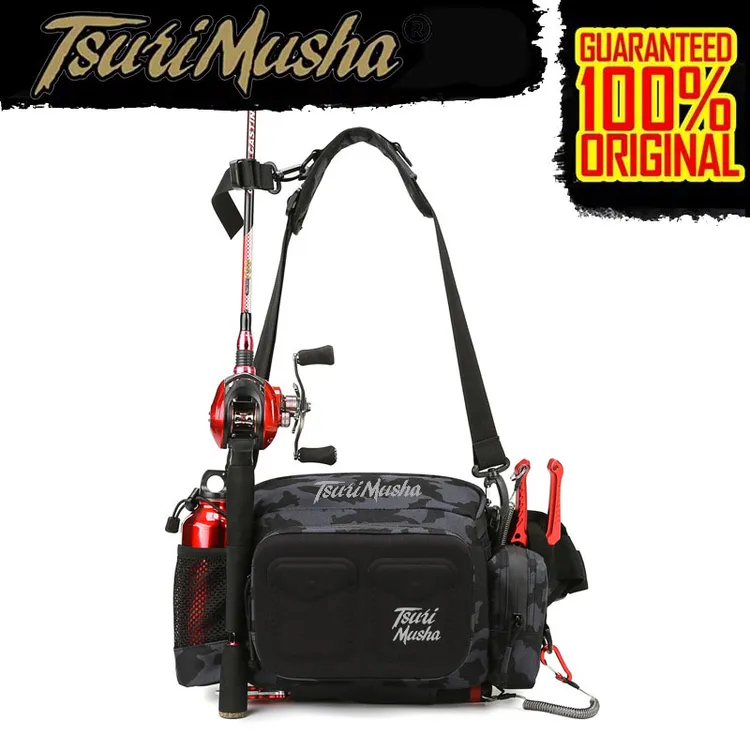 Tsurimusha钓武者路亚多功能腰包单肩斜挎渔具包户外钓鱼装备包