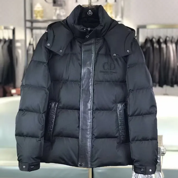 VanJazny】新款高端男士潮流百搭时尚简约男士拼皮羽绒夹克60932