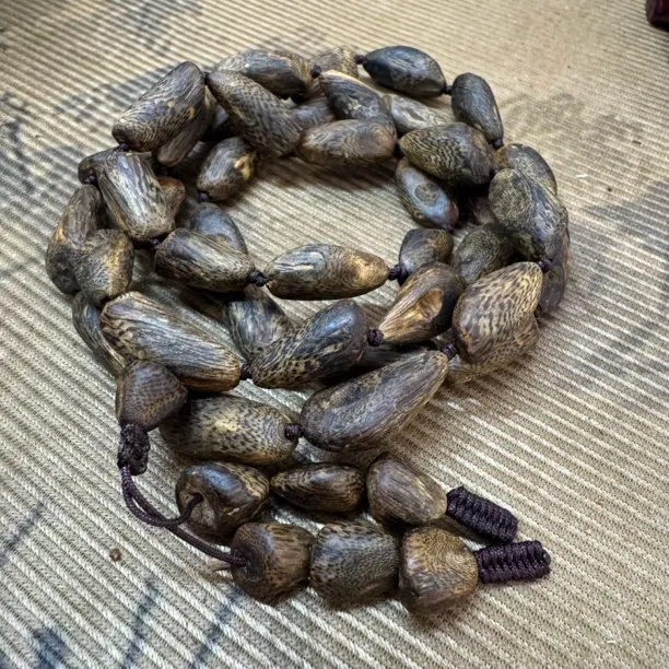 沉香奇楠沉香树丁留疤手串或项链 4圈沉水39+克 原色原味凉韵果香