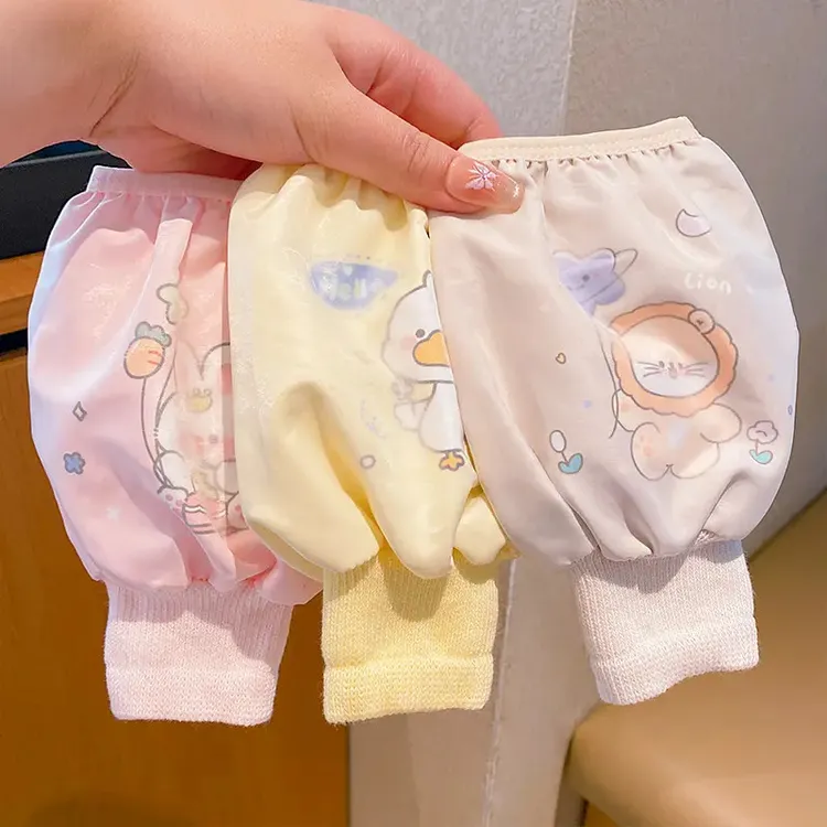 儿童写字防污袖套秋冬新款卡通可爱长款保暖袖套男女孩水防脏套袖