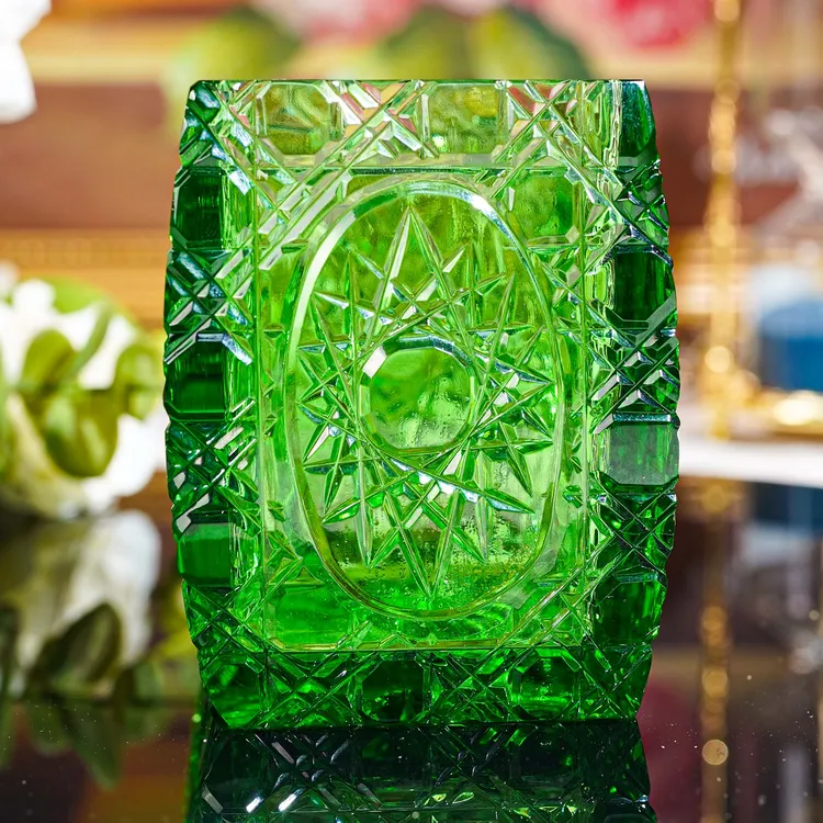 捷克水晶玄关太阳花摆件别墅高端高档轻奢