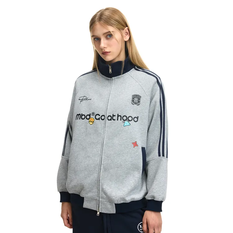 小恶魔棒球服红色外套立领秋季美式休闲情侣开衫双拉链夹克男女