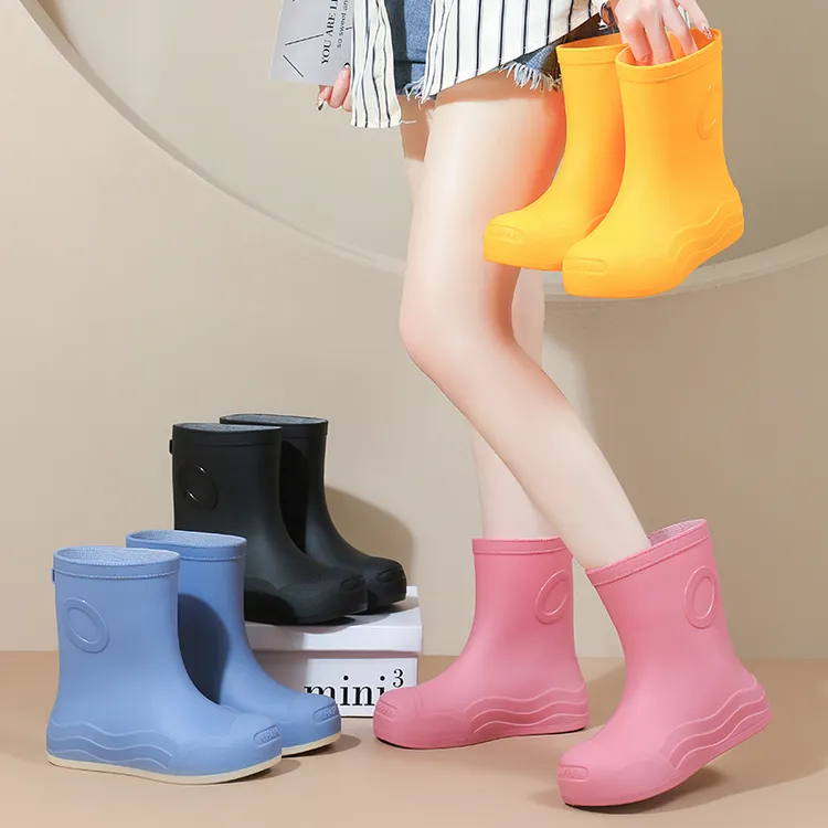 甜美网红中筒软底韩版防滑女雨鞋耐磨厚款夏季低帮2025新款水鞋
