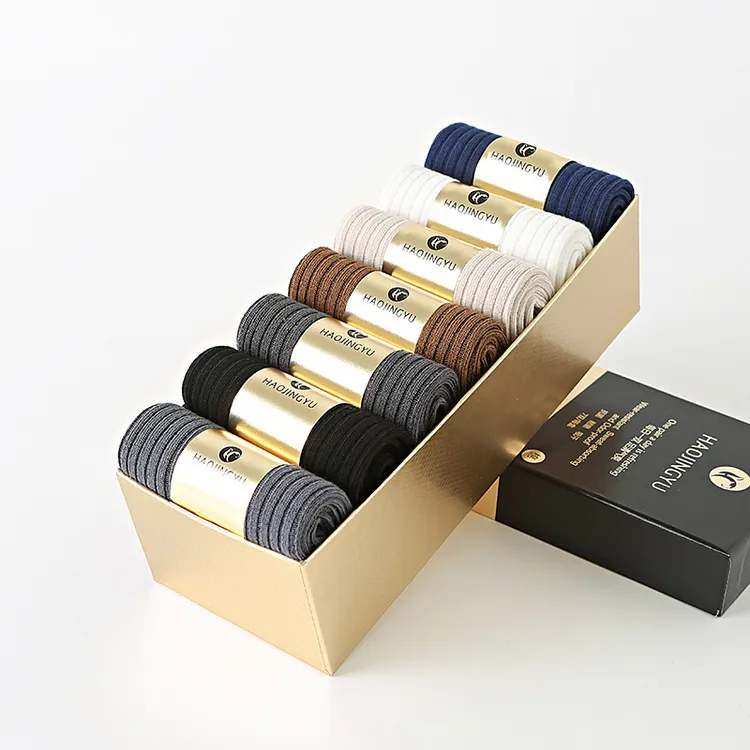 秋冬款手工对目无骨双针除臭抗起球商务袜