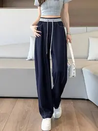 【外贸原单】高腰牛仔裤女2025秋季新款宽松垂感修身显瘦微弹牛仔裤