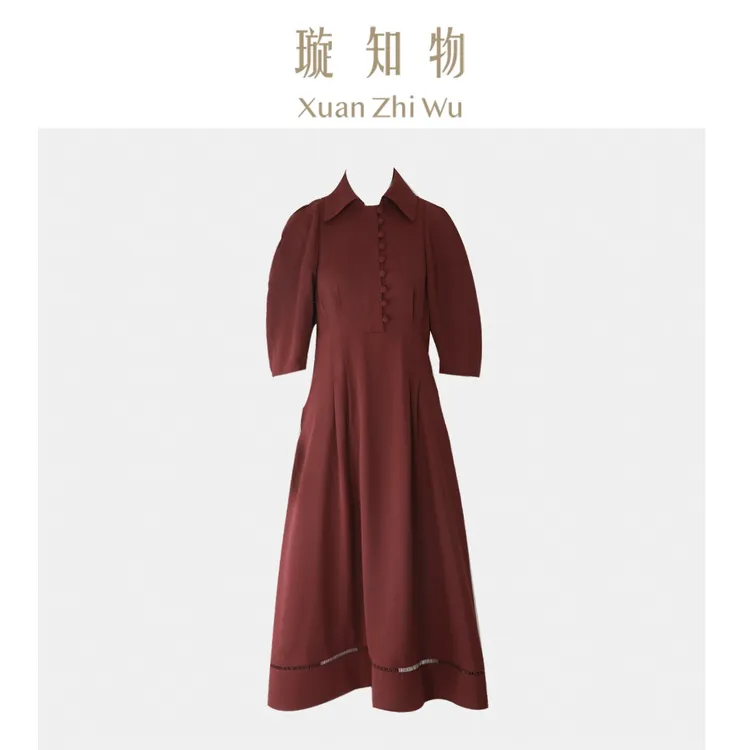 精致连体裙 时尚连衣裙泡泡袖夏季长款 非S码无秒杀王璇原创设计