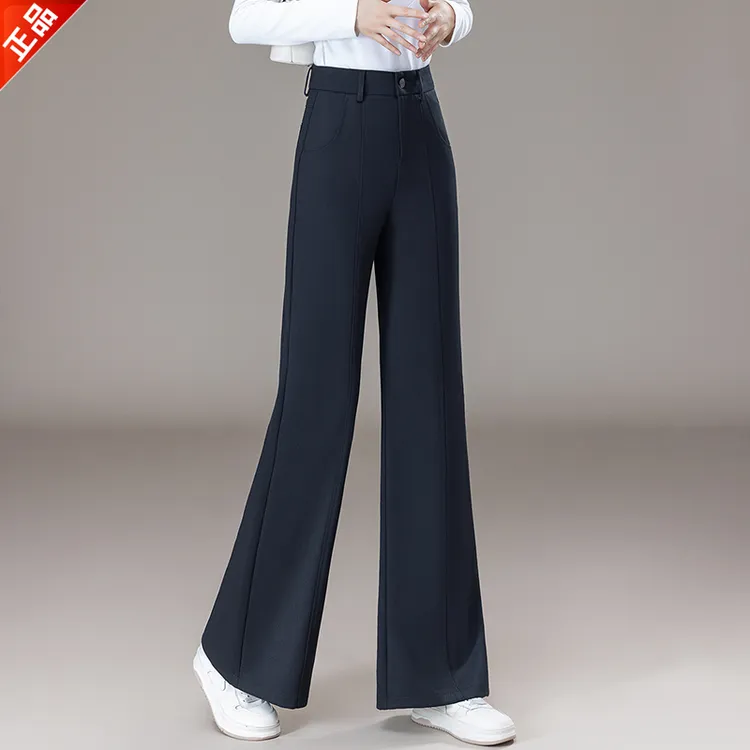 正品2025新款春秋女款休闲宽松阔腿裤垂感时尚韩版高腰西装裤爆款