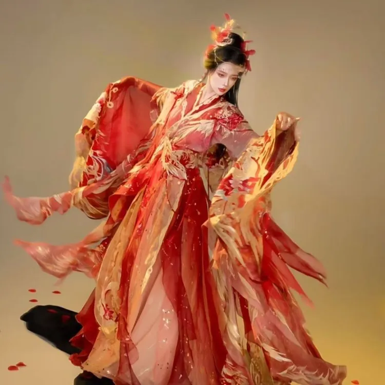 【凤引昭华】汉婚元素新年战袍异志阁汉服改良南北朝重工刺绣套装