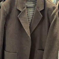 ［小小布］no退换-东大门正品a5n咖色羊毛西装大衣外套