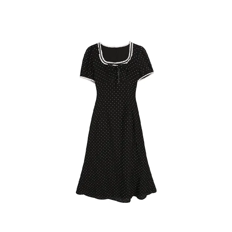 【五季家大码】黑色长短款连衣裙ZL107312