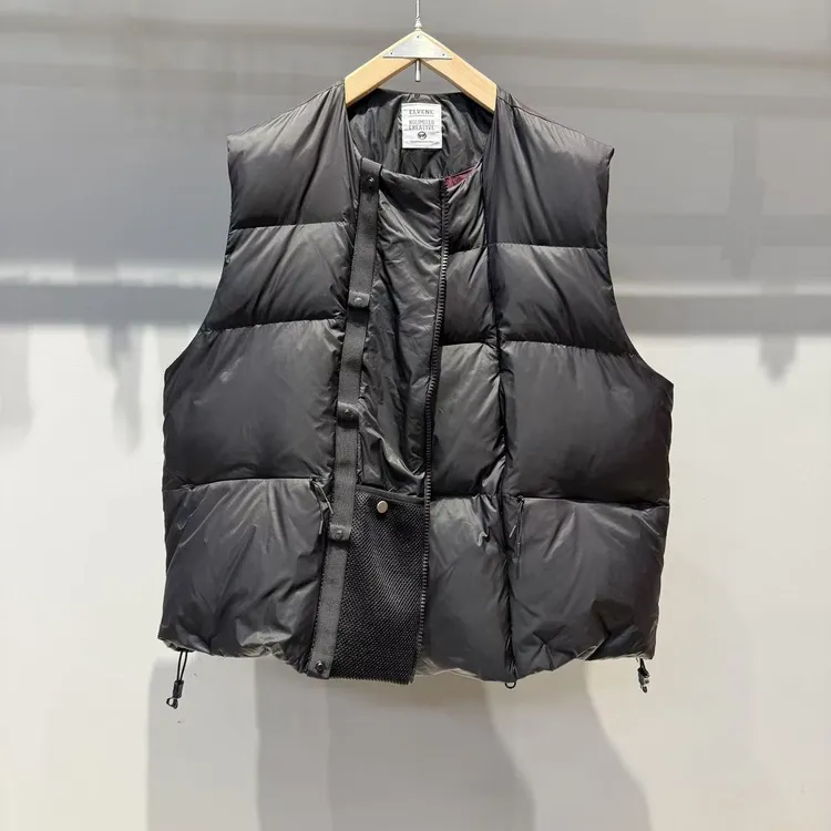 羽绒马甲新国标90纯白鸭绒保暖宽松马甲77951