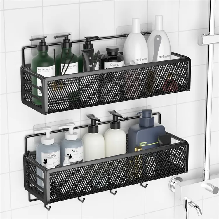 过早卫生间浴室置物架免打孔壁挂式厕所洗澡洗手间洗漱台墙上架子