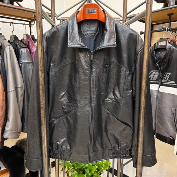 ZXT 男士真皮皮衣西班牙进口胎牛皮油蜡工艺立翻领时尚潮LL25802