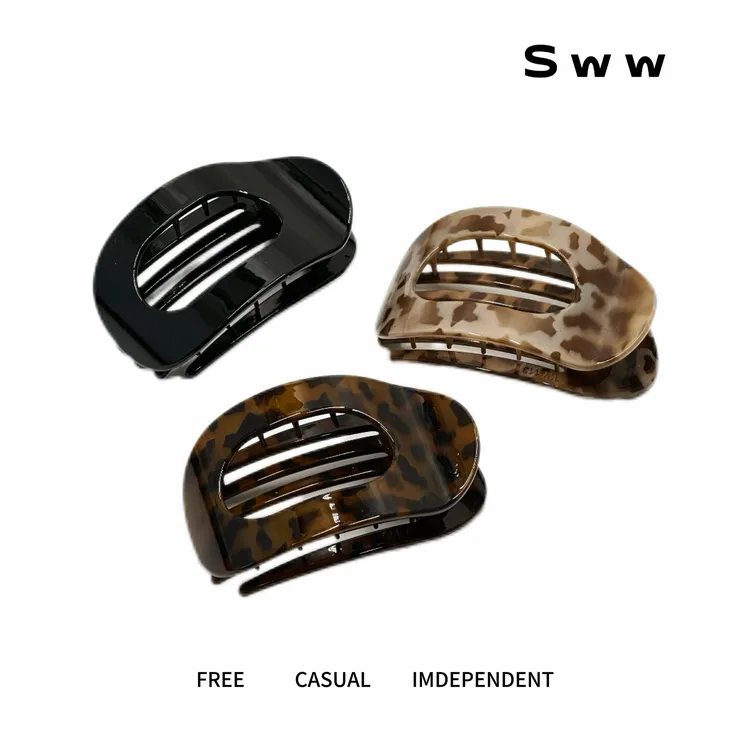 SWW软齿舒适不硌头圆弧贝壳夹后脑勺夹简约气质发夹