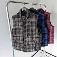 高林凡 格子立领百搭棉服马甲