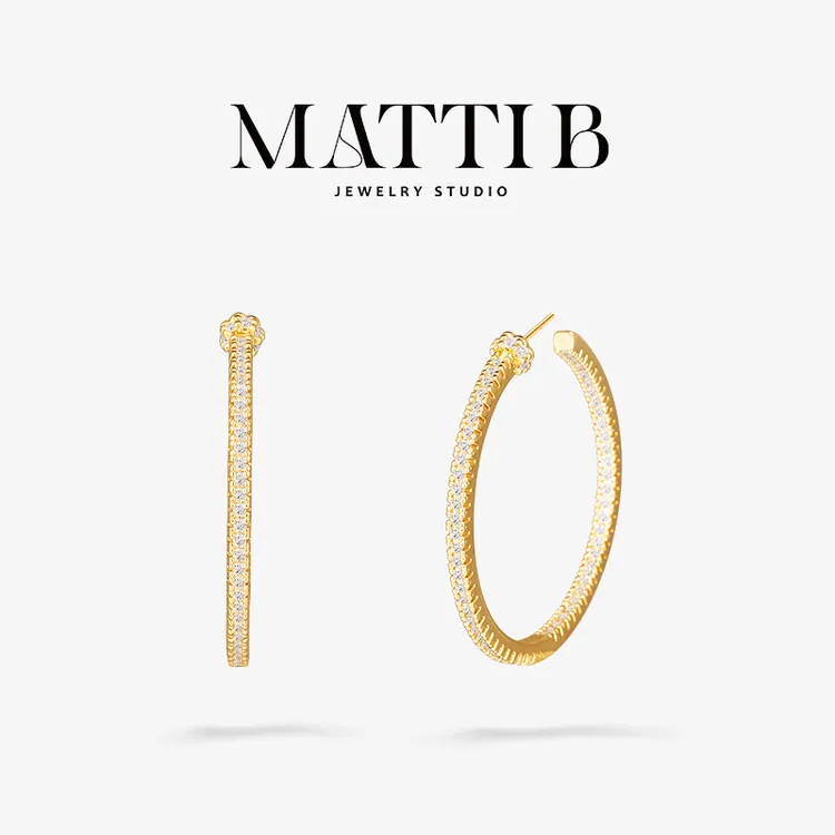 铜合金合成锆石耳饰 圈圈气质百搭高端时尚新爆款高级耳环女2112 