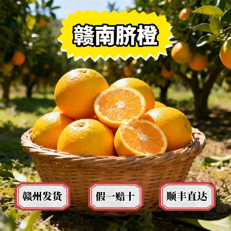 赣南脐橙江西赣南脐橙新鲜采摘鲜嫩多汁产地直发