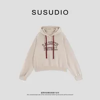  SUSUDIO 早秋时尚设计款字母印花宽松百搭连帽卫衣60033