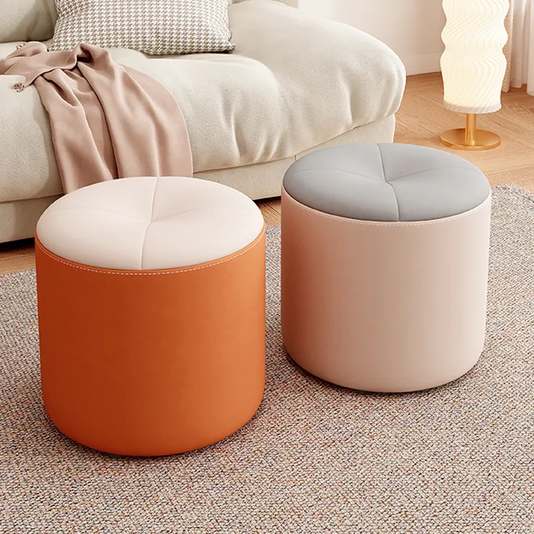 小凳子家用矮凳高级感茶几板凳沙发脚凳客厅儿童圆坐墩门口换鞋凳