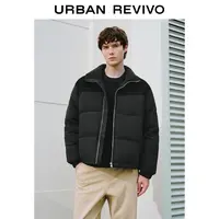 【HOT】UR2025冬季新款男装休闲简约拼接绗缝羽绒服UMM150021