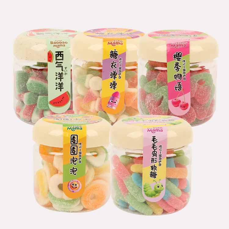 宝岛妈妈水果味酸砂软糖混装Q弹有嚼劲办公室追剧休闲零食糖果