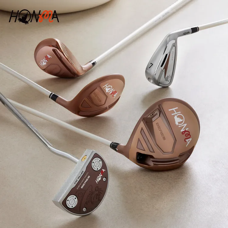 HONMA X MALBON联名款女士高尔夫套杆赠推杆 可可棕 L硬度5木7铁
