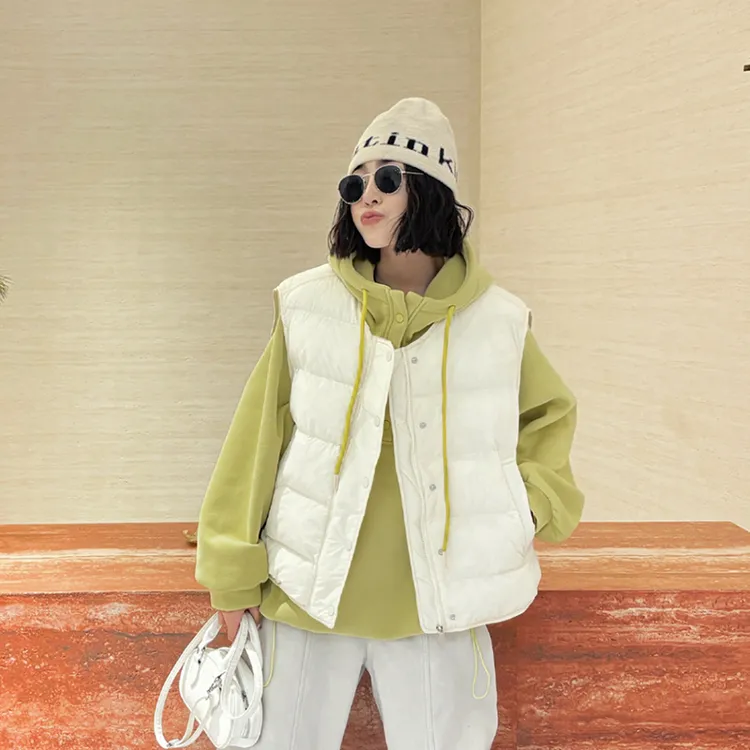 大码女装圆领棉服马夹外套120斤到260斤胖妹妹宽松遮肉显瘦秋冬季