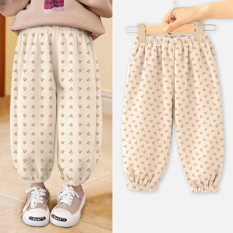 男童女童新款灯芯绒裤子儿童秋冬加绒加厚长裤宝宝小童保暖运动裤