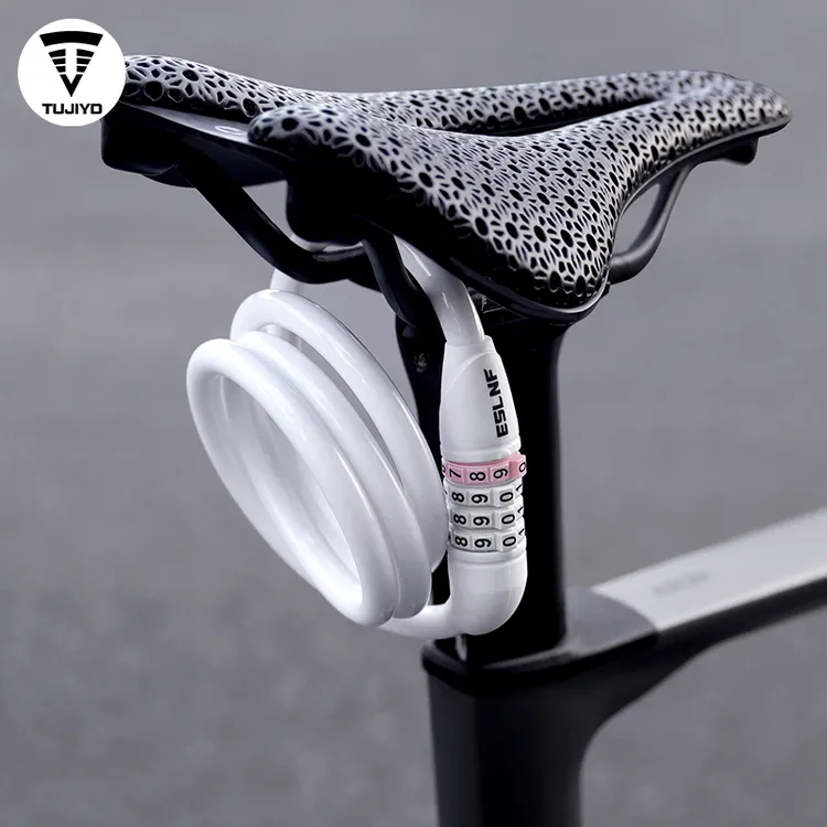 TUJIYD自行车防盗密码锁四位密码适用于山地公路车骑行装备配件